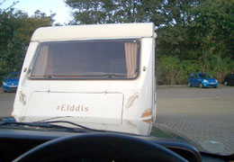 Front Towbar attaching caravan